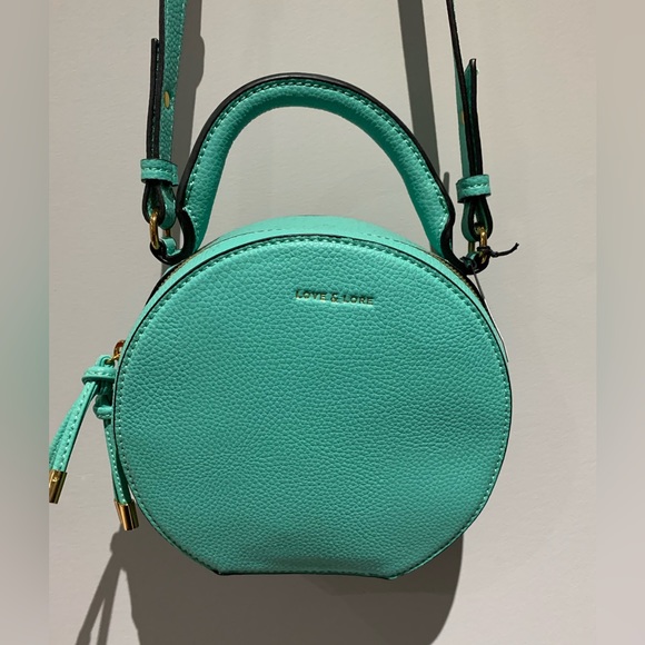Love and Lore bag Sophia round xbody bag aqua turquoise - Picture 2 of 8